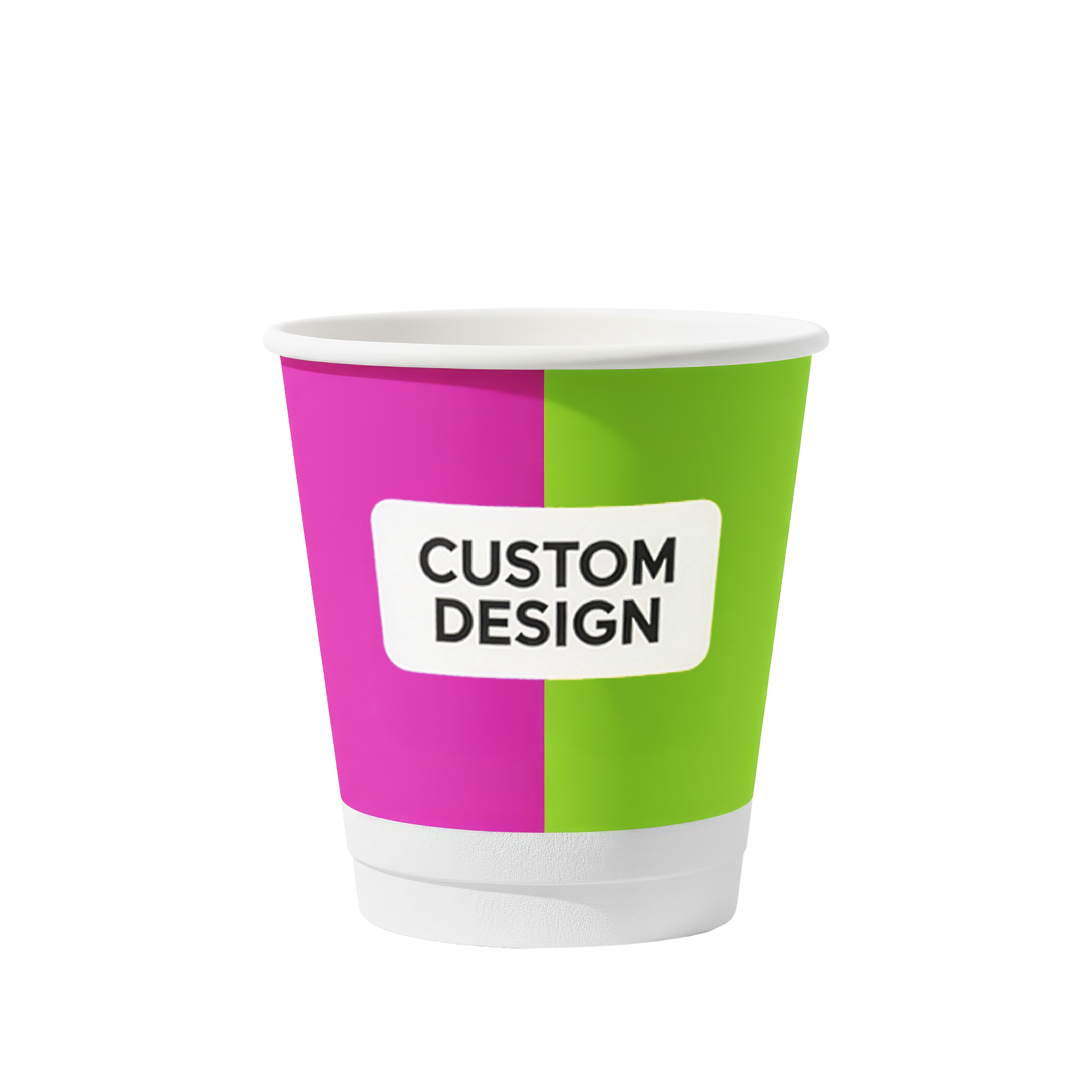 白黒2枚セットwerthy ASYMMETRY TANK(Cup in) Printed cardboard cup 225 ml double wall | Personalized | CUPSZ