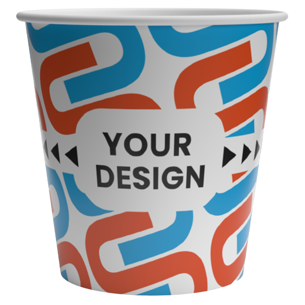 Printed and personalized cardboard cup 100 ml (4 oz) CUPSZ Cupsz
